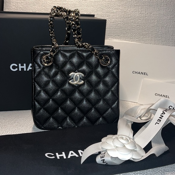 Chanel Black  Caviar Leather Classic Mini Bucket Bag - Picture 1 of 11